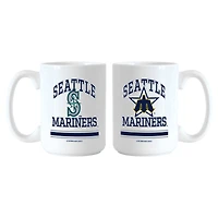 Logo Brands Seattle Mariners 15oz. Current & Throwback Mug Set