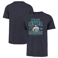 T-shirt vieilli bleu marine pour homme « 47 Cal Raleigh College Seattle Mariners » de grande taille