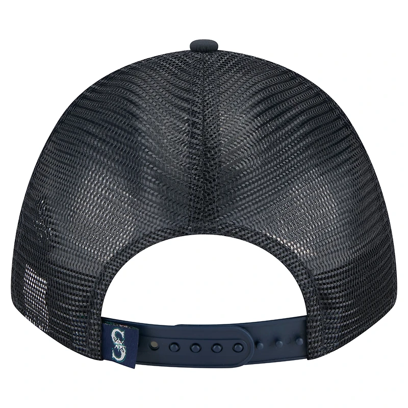 Men's New Era  Navy Seattle Mariners Minimalist 9FORTY A-Frame Adjustable Hat