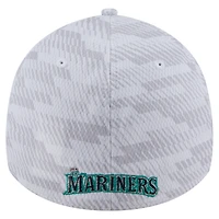 Casquette New Era blanche Seattle Mariners Graded 39THIRTY Flex pour homme