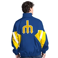 Men's Starter  Royal Seattle Mariners Cooperstown Chief Half-Zip Pullover
