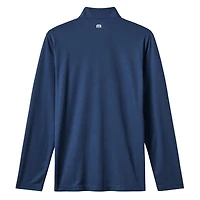 Men's TravisMathew  Navy Seattle Mariners Time to Tailgate Tri-Blend Quarter-Zip Pullover