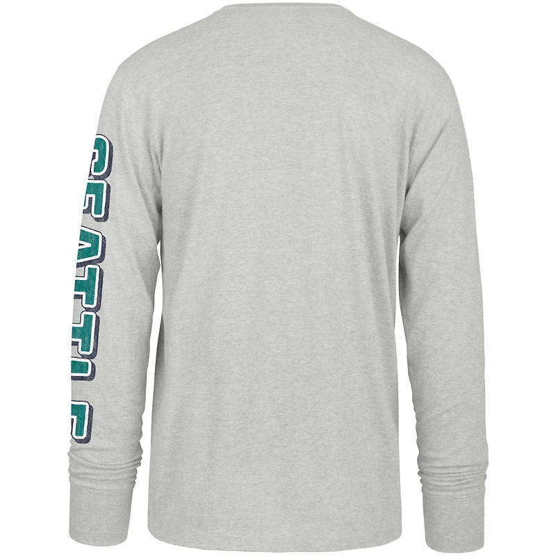 T-shirt à manches longues Fair Ball Franklin gris pour homme des Seattle Mariners '47
