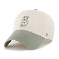 Men's '47  Natural/Olive Seattle Mariners Two-Tone Fashion Clean Up Adjustable Hat