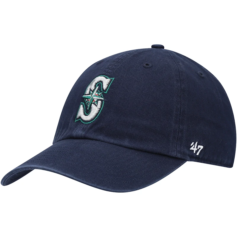 Casquette ajustable Seattle Mariners « Clean Up » bleu marine n° 47 pour homme