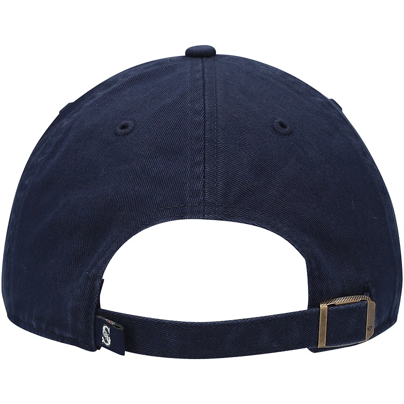 Casquette ajustable Seattle Mariners « Clean Up » bleu marine n° 47 pour homme