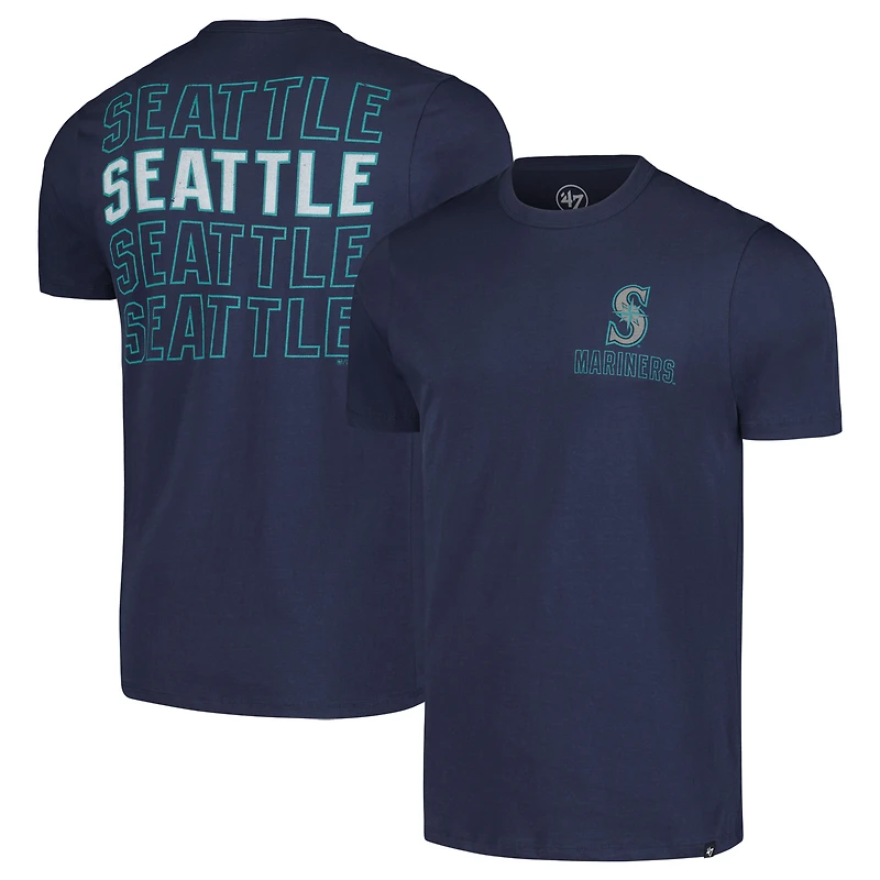 T-shirt '47 Navy Seattle Mariners Hang Back Franklin pour hommes