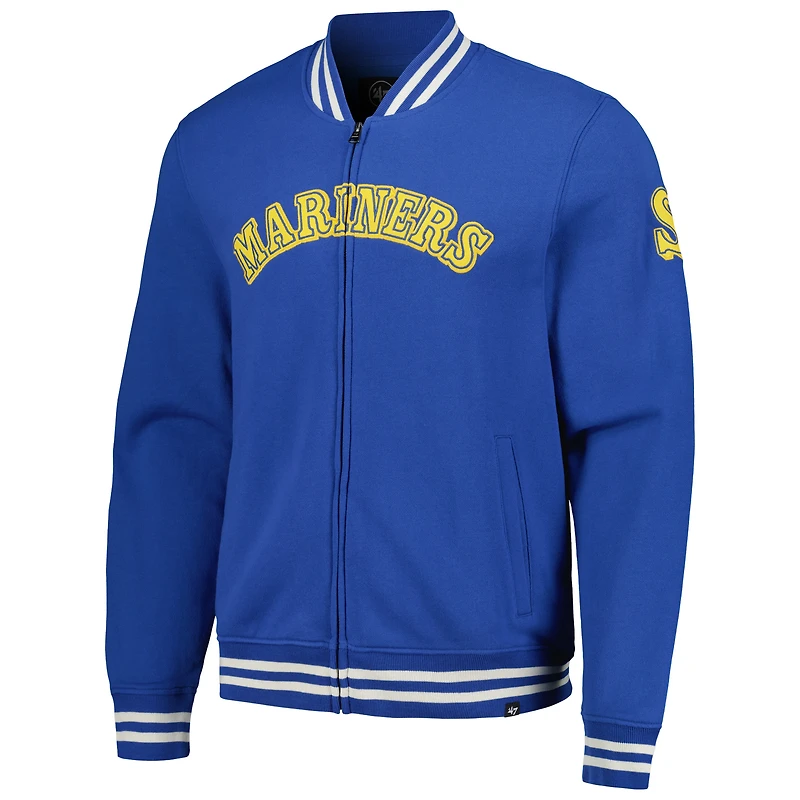 Veste de survêtement entièrement zippée '47 Royal Seattle Mariners Wax Pack Pro Camden pour hommes