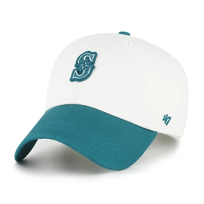 Casquette ajustable Seattle Mariners '47 blanche/turquoise contemporaine
