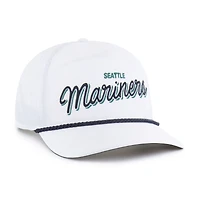 Casquette ajustable blanche « 47 » des Seattle Mariners, modèle Brrr Fairway Hitch pour homme