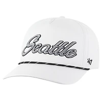 Men's '47 White Seattle Mariners Overhand Speckle Hitch Rope Adjustable Hat