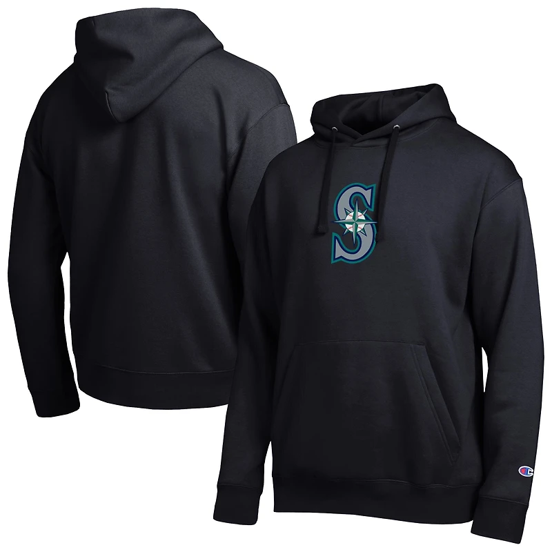 Sweat à capuche Champion noir pour homme avec logo brodé All Star des Seattle Mariners