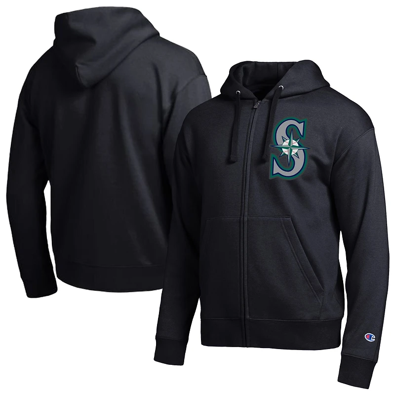 Sweat à capuche zippé noir Champion Seattle Mariners All-Star pour homme