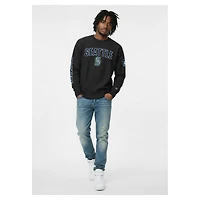 Sweat-shirt Champion noir Seattle Mariners en chenille à tissage inversé pour homme
