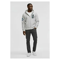 Men's Champion  Gray Seattle Mariners Reverse Weave Chenille Full-Zip Hoodie