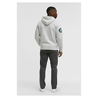 Sweat à capuche zippé Champion gris Seattle Mariners pour homme, en chenille tissée inversée.