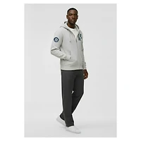 Sweat à capuche zippé Champion gris Seattle Mariners pour homme, en chenille tissée inversée.