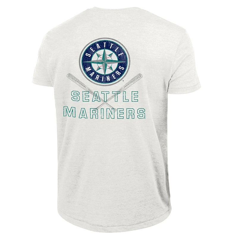 T-shirt Champion pour homme, blanc chiné, Seattle Mariners, mélange de trois matières