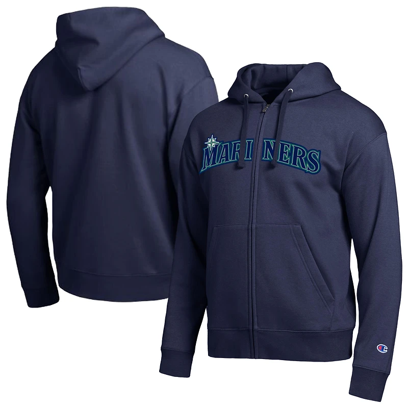 Sweat à capuche zippé Champion Seattle Mariners Navy All-Star pour homme