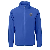 Veste zippée intégrale City Connect pour homme, bleu Cutter & Buck, des Seattle Mariners, en tissu recyclé écologique, grande taille