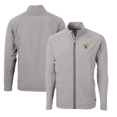 Men's Cutter & Buck Gray Seattle Mariners City Connect Big Tall Adapt Eco Knit Hybrid Recycled Full-Zip Jacket