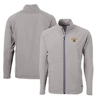 Men's Cutter & Buck Gray Seattle Mariners City Connect Big Tall Adapt Eco Knit Hybrid Recycled Full-Zip Jacket