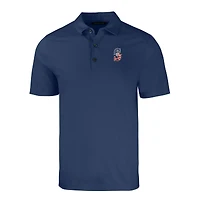 Polo recyclé extensible et écologique pour homme Cutter & Buck Heather Navy Seattle Mariners Stars Stripes Forge