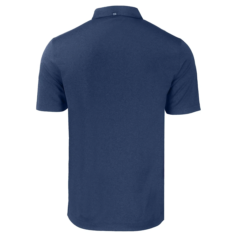 Polo recyclé extensible et écologique pour homme Cutter & Buck Heather Navy Seattle Mariners Stars Stripes Forge