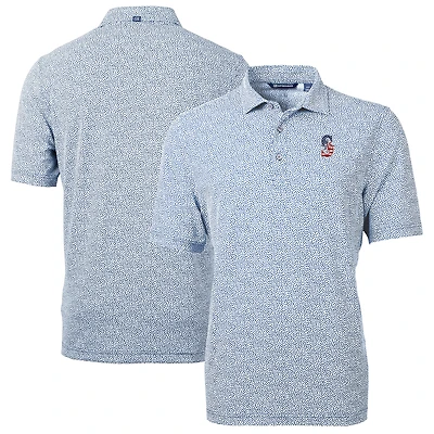 Polo recyclé en piqué écologique pour homme, bleu marine, des Seattle Mariners, avec logo Americana, motif botanique, Cutter & Buck