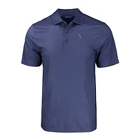 Polo extensible recyclé à imprimé géométrique ton sur Cutter & Buck bleu marine des Seattle Mariners Pike Eco pour homme