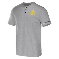 Men's Darius Rucker Collection by Fanatics Heather Gray Seattle Mariners Henley T-Shirt