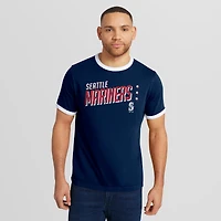Men's Darius Rucker Collection by Fanatics  Navy Seattle Mariners Americana Washed Ringer T-Shirt