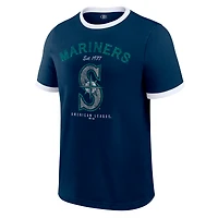 Men's Darius Rucker Collection by Fanatics  Navy Seattle Mariners Washed Ringer T-Shirt
