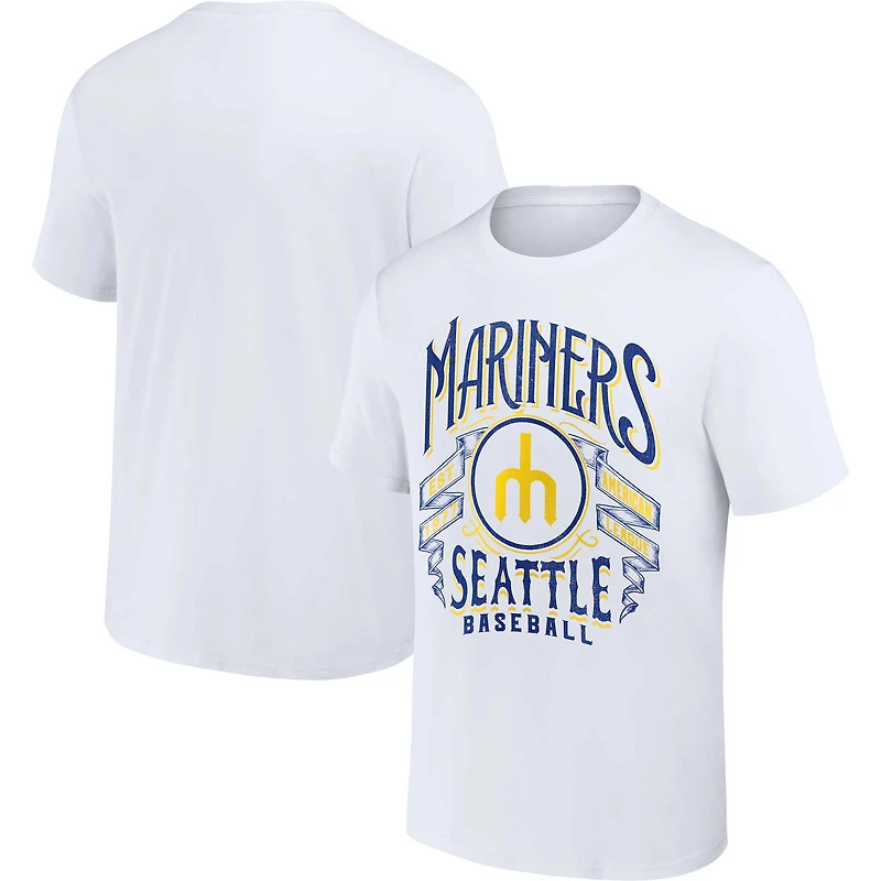 Men's Darius Rucker Collection by Fanatics White Seattle Mariners Distressed Rock T-Shirt