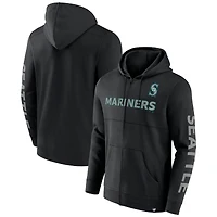 Sweat à capuche noir entièrement zippé Fanatics pour hommes Seattle Mariners Ace