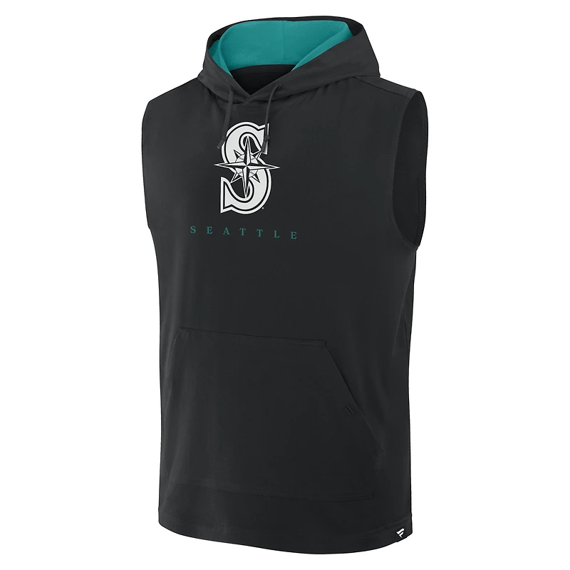 Sweat à capuche sans manches Fire Speed ​​des Seattle Mariners, noir, Fanatics, pour homme