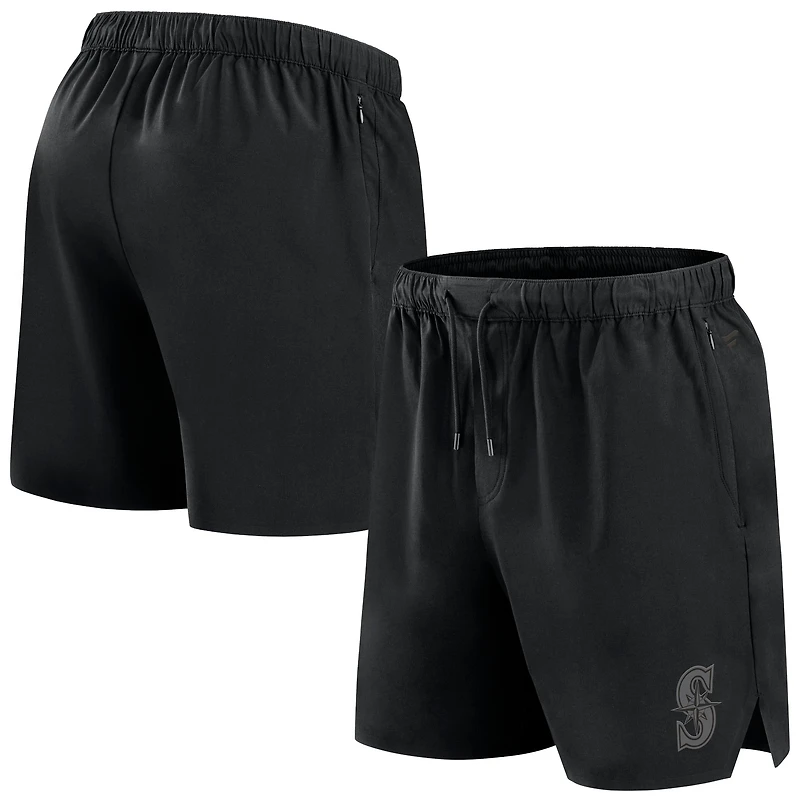 Men's Fanatics Black Seattle Mariners Front Office Micro Tonal Shorts