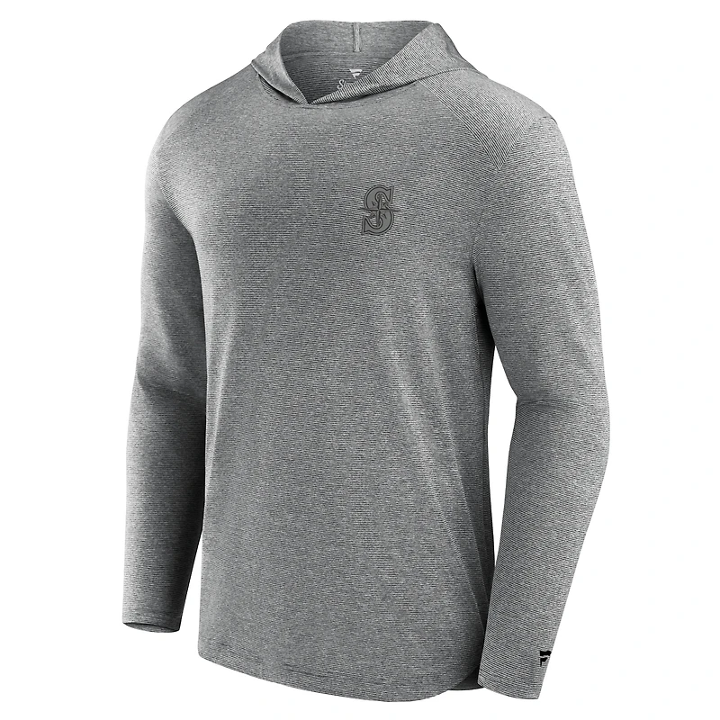 Men's Fanatics Black Seattle Mariners Front Office Tech Lightweight Hoodie T-Shirt