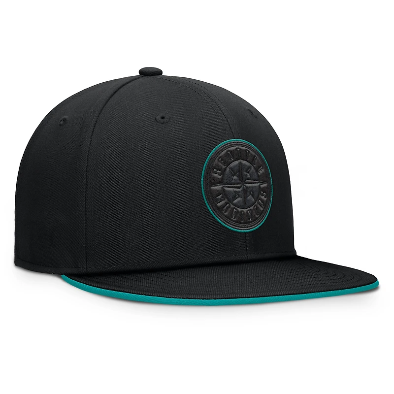 Casquette snapback Fanatics noire Seattle Mariners Glint pour homme