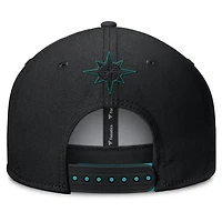 Men's Fanatics  Black Seattle Mariners Glint Snapback Hat