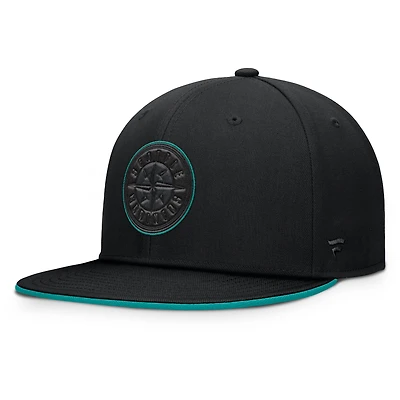 Casquette snapback Fanatics noire Seattle Mariners Glint pour homme