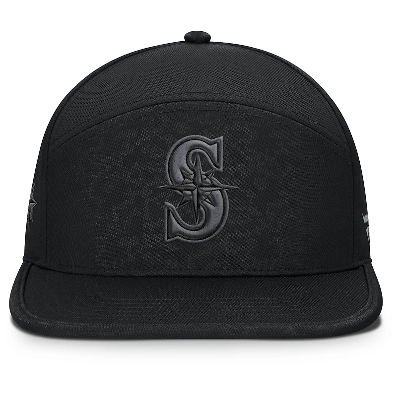 Men's Fanatics Black Seattle Mariners Platoon Adjustable Hat