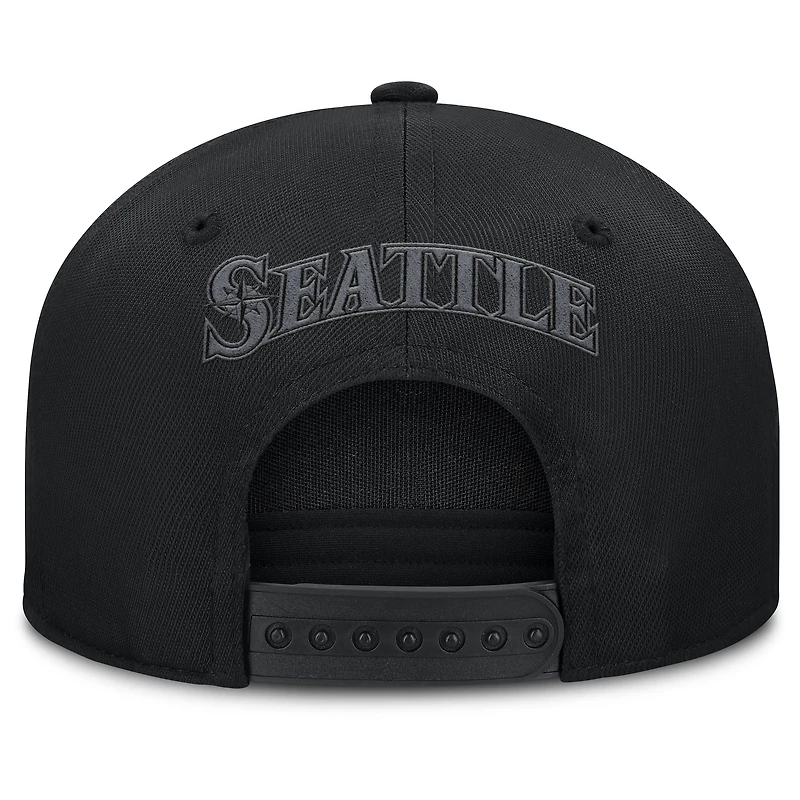 Men's Fanatics Black Seattle Mariners Platoon Adjustable Hat