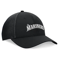 Men's Fanatics Black Seattle Mariners Spacer Mesh Flex Hat