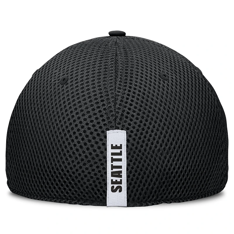 Men's Fanatics Black Seattle Mariners Spacer Mesh Flex Hat