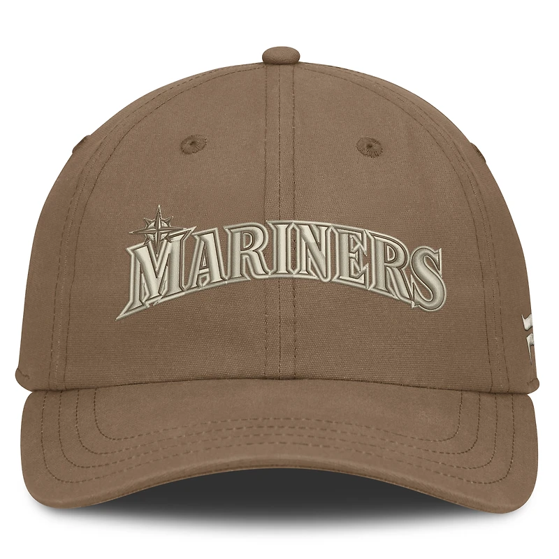 Casquette ajustable Fanatics marron Seattle Mariners Level Up Herth pour homme