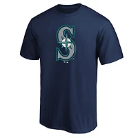 T-shirt Fanatics Cal Raleigh Navy pour homme, grand et grand, avec nom numéro, des Seattle Mariners