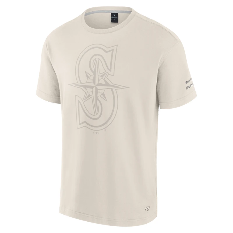 T-shirt emblématique des Seattle Mariners de couleur crème Fanatics pour hommes