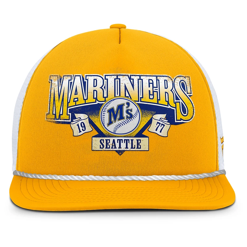 Men's Fanatics Gold/White Seattle Mariners Recall Snapback Hat