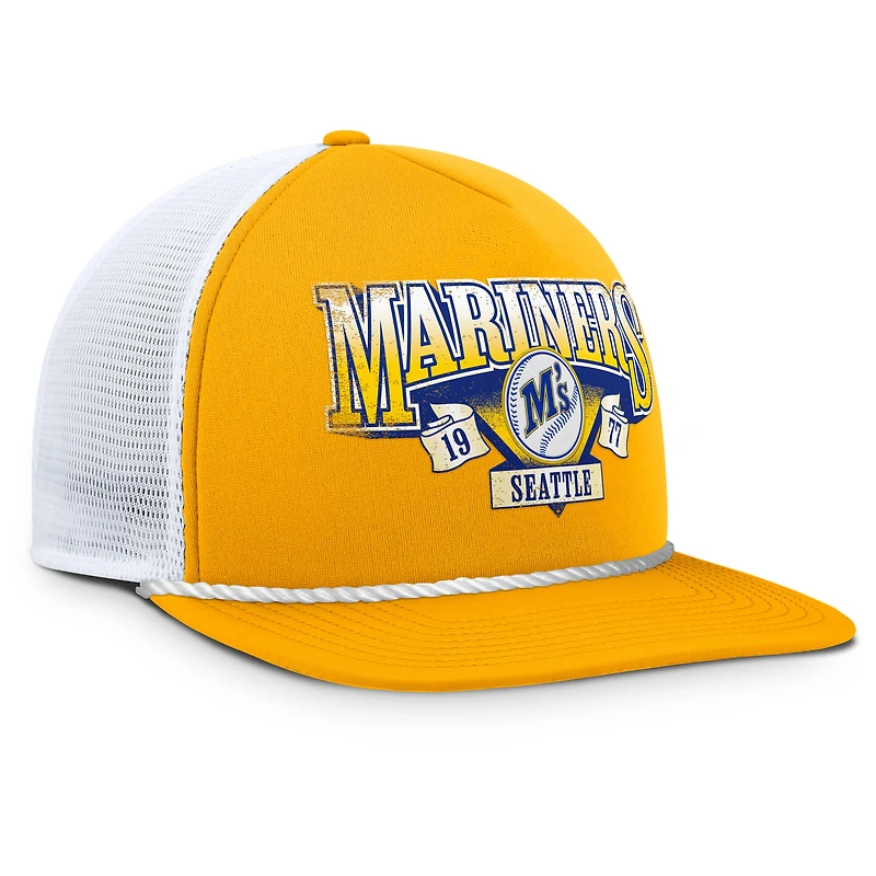 Men's Fanatics Gold/White Seattle Mariners Recall Snapback Hat